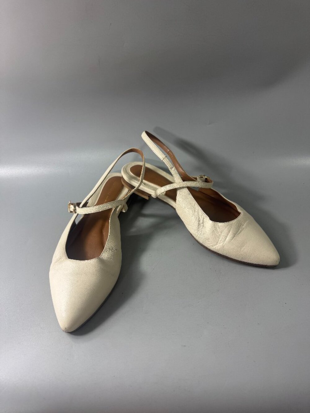 Authentic Margaux & Lexi Women's Ivory White Sandals, Size 40/US 9.5